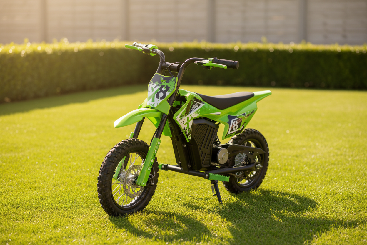 Green E-Moto - Backyard