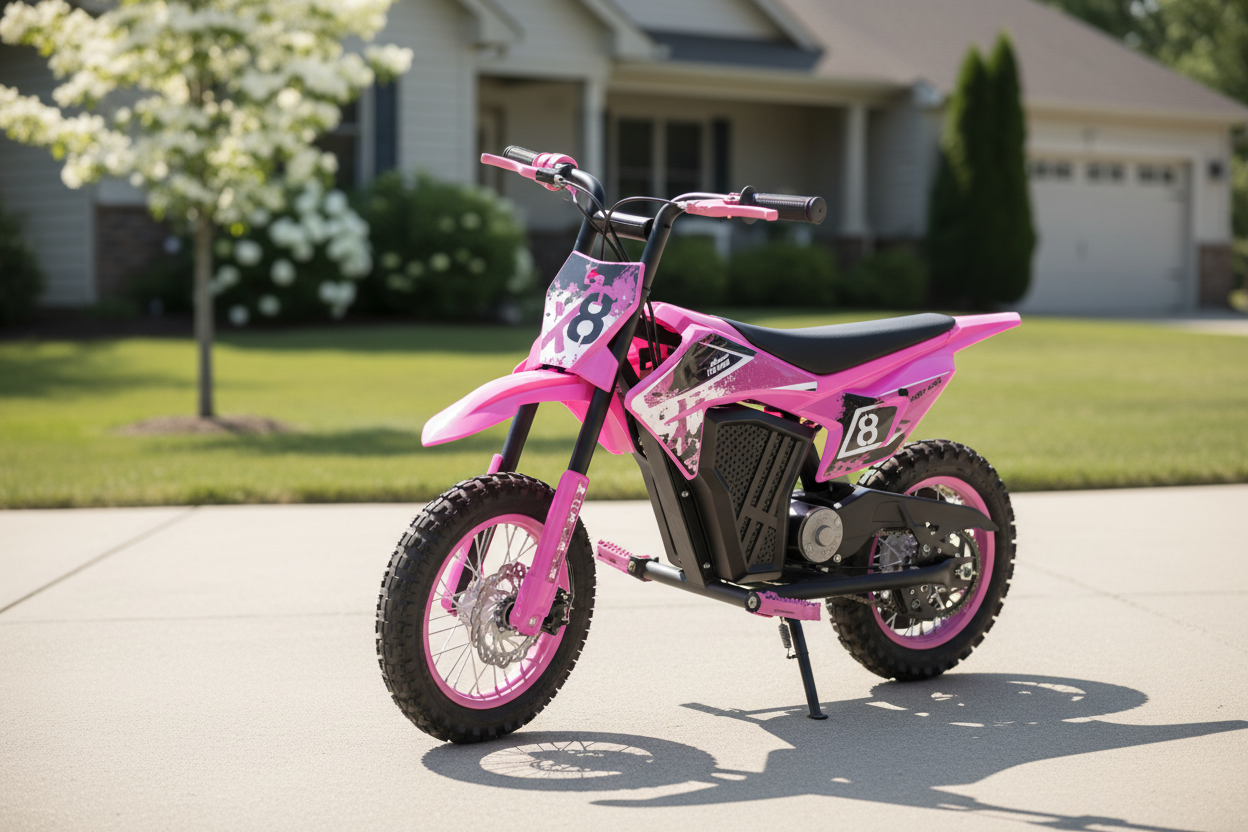 Pink E-Moto - Driveway
